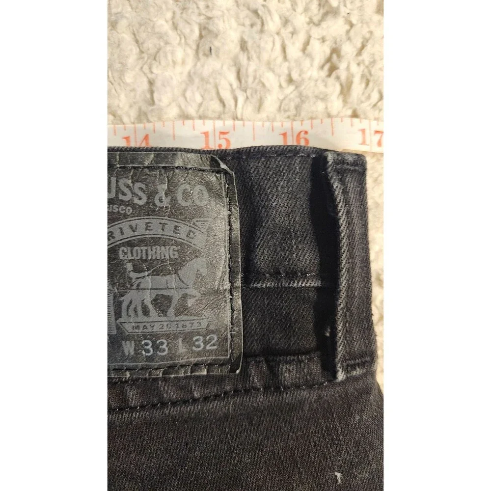 Levi's 33W 32L 511 Black Denim Slim Fit Straight Men's Jeans